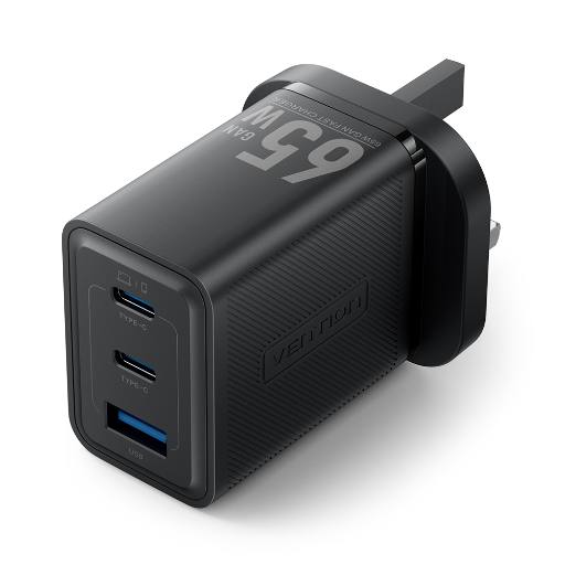 [29640] Vention Charger Wall GaN 65W 2xUSBC 1xUSBA Black FERB0-UK
