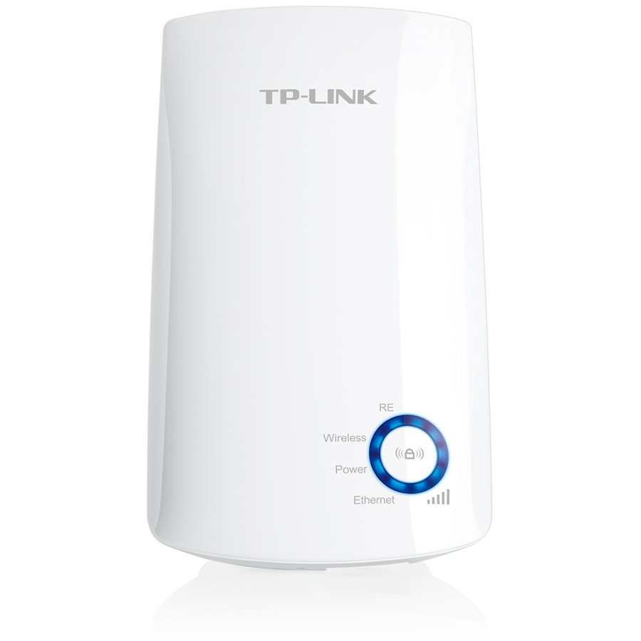 TP-LINK WIRELESS RANGE EXTENDER N300, SINGLE BAND, 1 X 10/100 LAN PORT, 2 X INTERNAL ANTENNAS, RANGE EXTENDER/AP MODE, WPA/WPA2, UK PLUG, WHITE