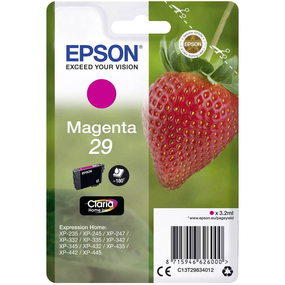 [C13T29834012] EPSON INK CARTRIDGE MAGENTA 29, 1 x 3.2 ml, FOR XP-235, XP-332, XP-245, XP-342
